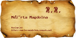 Márta Magdolna névjegykártya