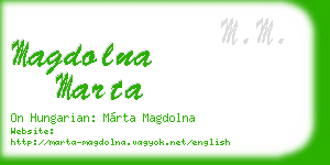 magdolna marta business card