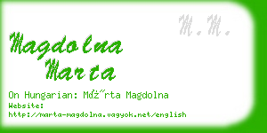 magdolna marta business card